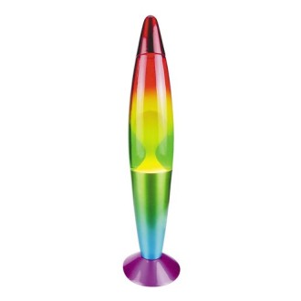 Lávová lampička Lollipop rainbow 1xE14 G45, 420xØ110, multicolor/transparentní