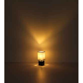 Globo 21628W - Stolní lampička Valentino 1xE27, 120x120, přírodní dřevo/bílá