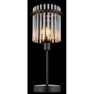 Globo 15698T - Designová stolní lampička Gorley 1xE14, Ø150, matná černá/kouřové sklo