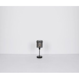 Globo 15698T - Designová stolní lampička Gorley 1xE14, Ø150, matná černá/kouřové sklo