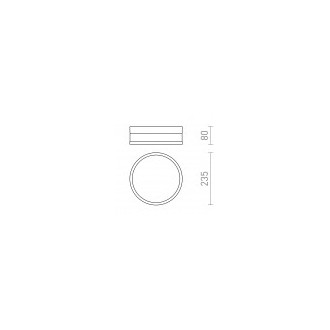 Rendl R13742 - Koupelnové stropní LED svítidlo Cira 12W, 3000K, 900lm, IP44, Ø235, opálové sklo/chrom