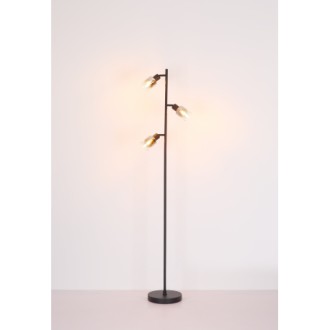 Globo 54308T - Stolní lampička Hubertus 1xE14, matná černá/kouřová