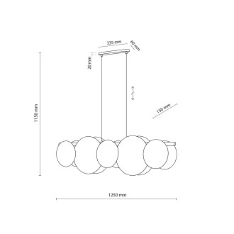 TK Lighting 4815 - Textilní lustr Pulse 5xE27, bílá/borovice/přírodní