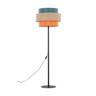 TK Lighting 6452 - Stojací textilní lampa Trio 1xE27, Ø500, multicolor