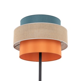 TK Lighting 6452 - Stojací textilní lampa Trio 1xE27, Ø500, multicolor