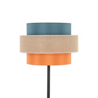 TK Lighting 6452 - Stojací textilní lampa Trio 1xE27, Ø500, multicolor