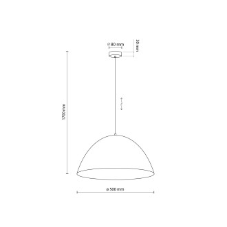 TK Lighting 4509 - Lustr Faro 1xE27, Ø500, hnědá