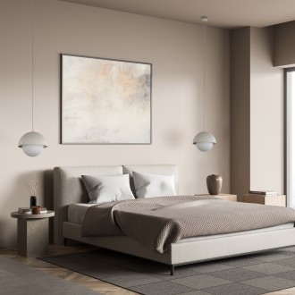 TK Lighting 10274 - Lustr Bono 1xE27, Ø270, béžová/bílá