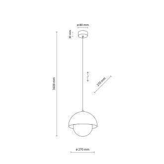 TK Lighting 10274 - Lustr Bono 1xE27, Ø270, béžová/bílá
