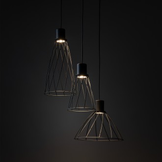 TK Lighting 10187 - Designový lustr Modesto 3xGU10, Ø500, černá
