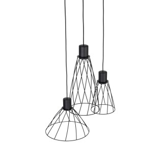 TK Lighting 10187 - Designový lustr Modesto 3xGU10, Ø500, černá