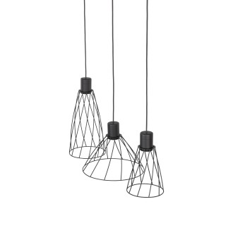 TK Lighting 10149 - Designový lustr Modesto 3xGU10, černá