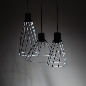 TK Lighting 10149 - Designový lustr Modesto 3xGU10, černá