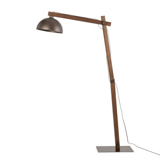 TK Lighting 6319 - Stojací lampa Oslo 1xE27, hnědá/ořech