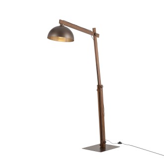 TK Lighting 6319 - Stojací lampa Oslo 1xE27, hnědá/ořech