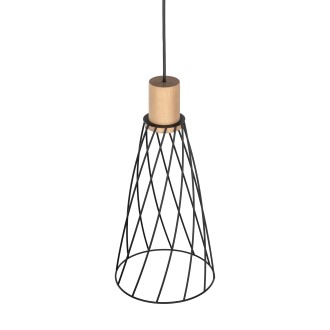 TK Lighting 10157 - Designový lustr Modesto 1xGU10, Ø190, černá/borovice