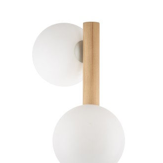 TK Lighting 5809 - Stojací dřevěná lampa Estera wood 3xG9, bílá/borovice