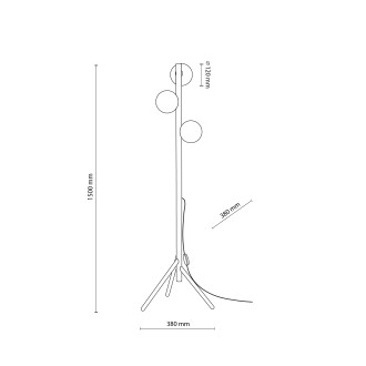 TK Lighting 5809 - Stojací dřevěná lampa Estera wood 3xG9, bílá/borovice