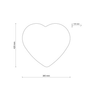 TK Lighting 5925 - Dětské stropní svítidlo Heart 2xE27, bílá