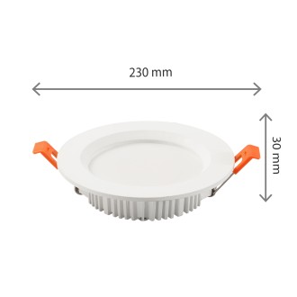 SPECTRUM SLI043015NW_PW - Podhledové koupelnové LED svítidlo Dure 3 MAX 28W, 4000K, IP44, 3400lm, Ø230, bílá