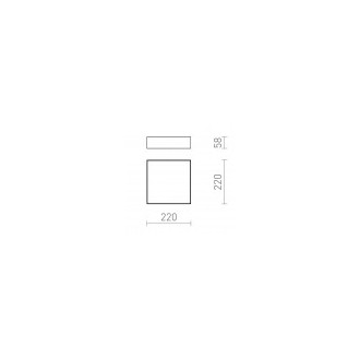 Rendl R13851 - Stropní LED svítidlo Larisa SQ 20W, 3000K, 1600lm, 220x220, bílá, stmívání TRIAC