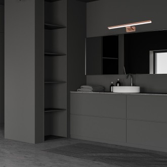 Nástěnné koupelnové svítidlo SHINE ROSE GOLD 13,8W, 4000K, 966lm, 60cm, měď