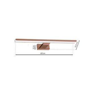 Nástěnné koupelnové svítidlo SHINE ROSE GOLD 13,8W, 4000K, 966lm, 60cm, měď