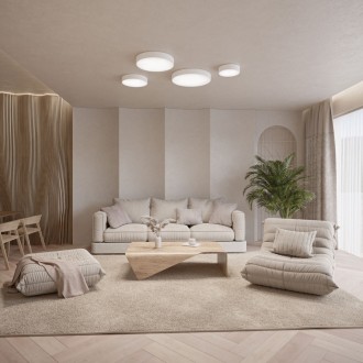 Temar CLEO 300 WITH MOTION SENSOR WHITE - Stropní svítidlo CLEO 2xE27, Ø300, bílá + senzor