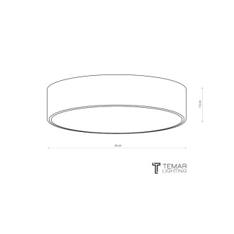 Temar CLEO 300 WITH MOTION SENSOR WHITE - Stropní svítidlo CLEO 2xE27, Ø300, bílá + senzor