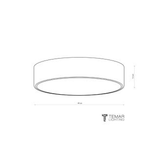Temar CLEO 400 IP54 WITH MOTION SENSOR GREY - Stropní svítidlo CLEO 3xE27, IP54, Ø400, šedá + senzor