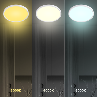 Stropní LED svítidlo MAQ 24W, 3000/4000/6500K, 2500lm, Ø300, bílá