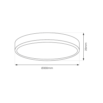 Stropní LED svítidlo MAQ 24W, 3000/4000/6500K, 2500lm, Ø300, bílá