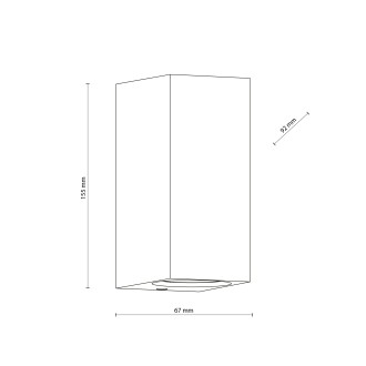 TK Lighting 10970 - Venkovní nástěnné svítidlo AXIS GRAY 2xGU10, IP44, šedá