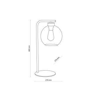 TK Lighting 5102 - Stolní lampička Cubus graphite 1xE27, grafit/černá