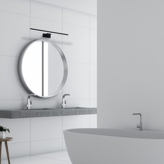 Nástěnné koupelnové LED svítidlo SHINE BLACK 13,8W, 4000K, 966lm, 60cm, IP44, černá