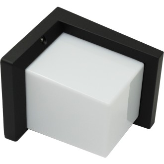 Idea led ID-8010 - Venkovní nástěnné svítidlo TAURUS 1xE27, IP54, černá/mléčná