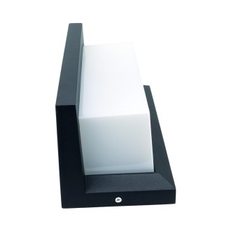 Idea led ID-8014 - Venkovní nástěnné svítidlo CETUS 1xE27, IP54, černá/mléčná