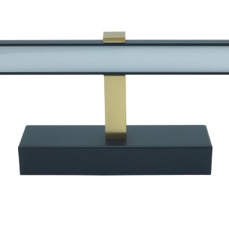 Idea led ID-9035 - Nástěnné koupelnové LED svítidlo VENUS 8W, 4200K, 580lm, IP44, 40cm, černá/zlatá