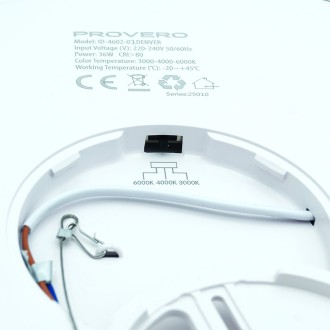 Idea led ID-4602-01 - Stropní LED svítidlo DENVER 36W, 3000/4000/6000K, 3960lm, IP20, Ø390, černá