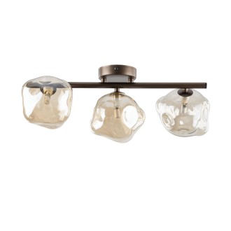TK Lighting 11035 - Stropní svítidlo LAVA BROWN 3xG9, hnědá/koňak