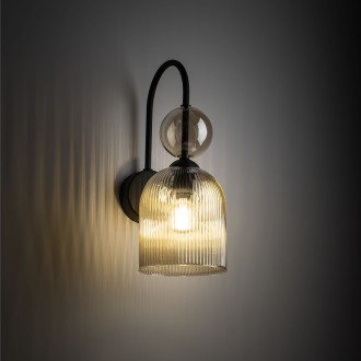 TK Lighting 11140 - Nástěnné svítidlo SOPHIA COGNAC 1xE14, černá/koňak
