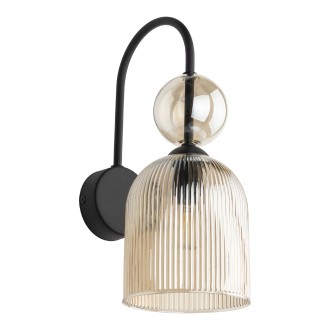 TK Lighting 11140 - Nástěnné svítidlo SOPHIA COGNAC 1xE14, černá/koňak