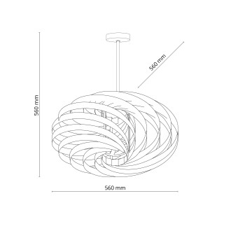 TK Lighting 6125 - Designový lustr MONTOYA BLACK 4xE27, Ø560, černá