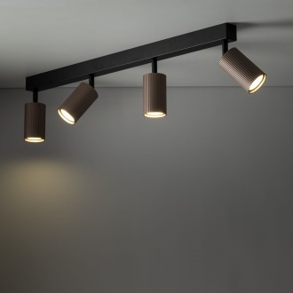 TK Lighting 16149 - Bodové svítidlo TUNE BROWN 4xGU10, černá/hnědá