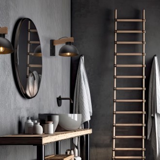 TK Lighting 4961 - Nástěnné dřevěné svítidlo Oslo black 1xE27, černá/dřevo