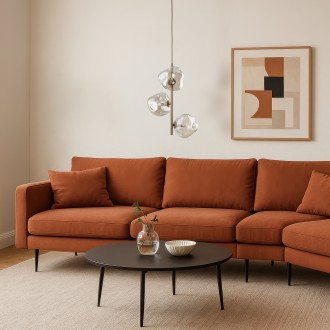 TK Lighting 11107 - Lustr LAVA SABIA 3xG9, koňak/béžová