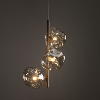 TK Lighting 11107 - Lustr LAVA SABIA 3xG9, koňak/béžová