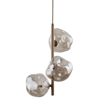 TK Lighting 11107 - Lustr LAVA SABIA 3xG9, koňak/béžová