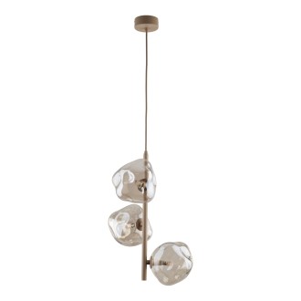 TK Lighting 11107 - Lustr LAVA SABIA 3xG9, koňak/béžová
