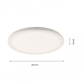 Spectrum SLI031046CCT_PW - Stropní koupelnové LED svítidlo NYMPHEA FLAT DUO CCT 24W, 3000/4000/6000K, IP54, 3100lm, Ø292, bílá